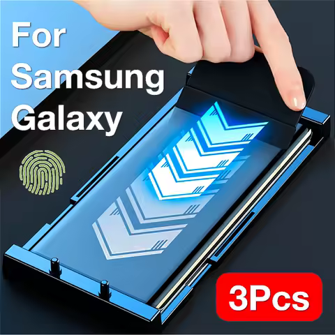 3Pcs For Samsung Galaxy S25 S24 S23 S22 Ultra S21 S20 S10 S9 PLUS Note 20 10 9 8 Screen Protector with Kit ,Not Tempered Glass