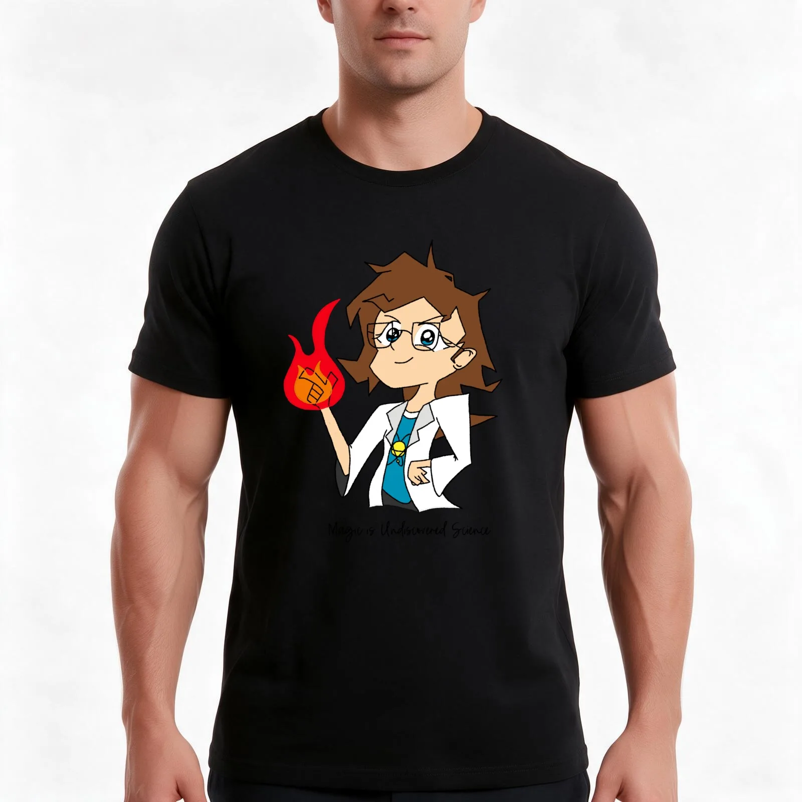 Magic is Undiscovered Science T-Shirt Summer Casual Cotton Tee Oversized Streetwear Tops Vintage Graphic Print 100% Cotton