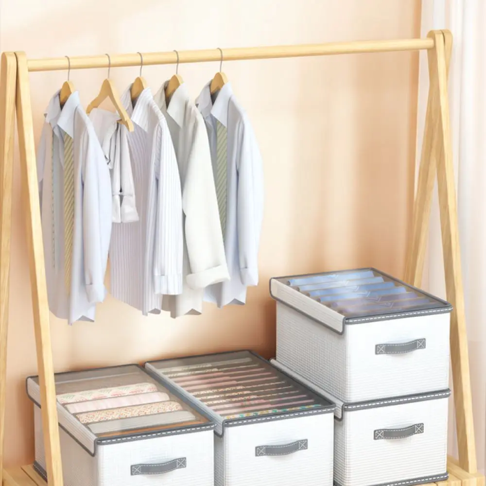 Foldable Closet Organizer Storage Box For Clothes Bedroom Drawer Divider Thickened Fabric Sorting Case Holder