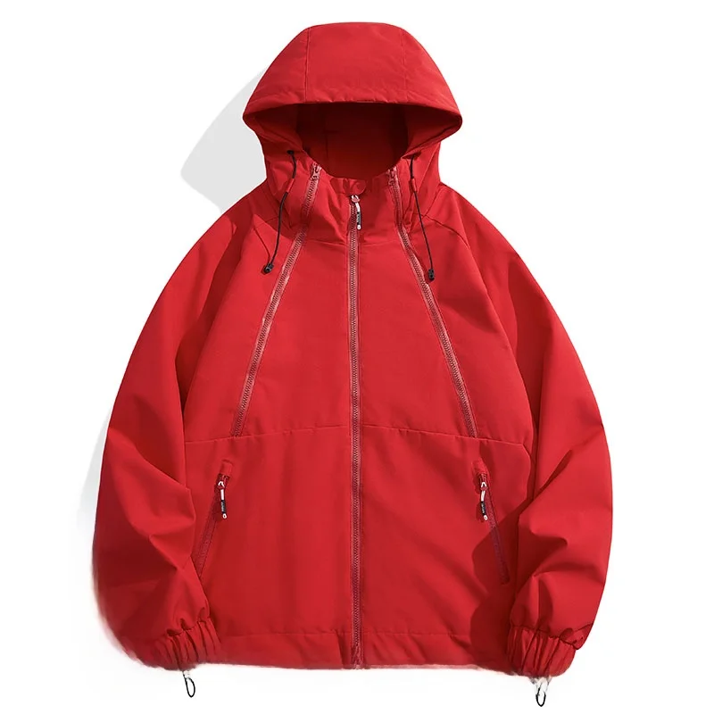 

Red Outdoor Men's Jaet Spring Autumn New Sle Mountain Series Windproof Faionable Functional Coat Youth ular Loose Fit
