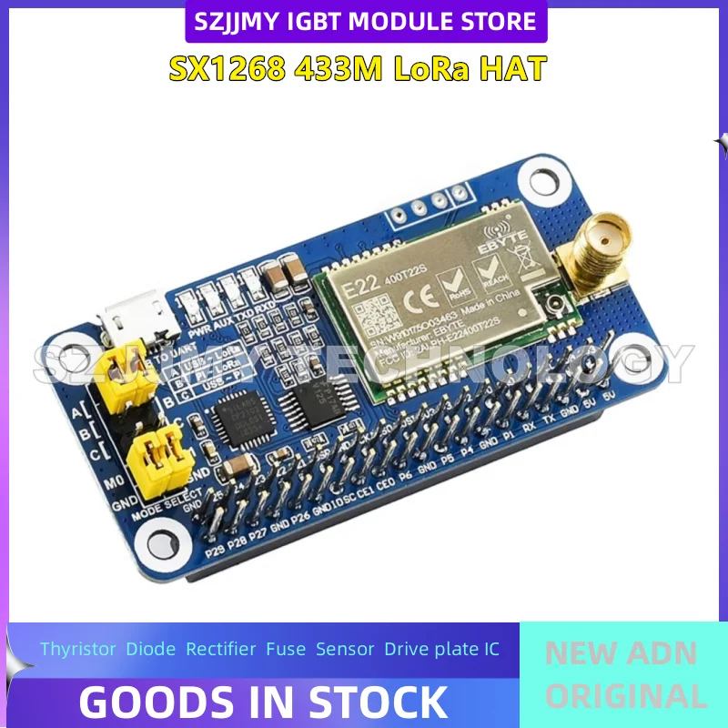 Raspberry Pi LoRa Expansion Board SX1268/1262 Wireless Module 433/470/868/915MHz Frequency  Package 1