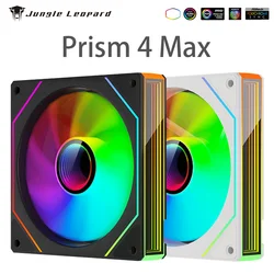 Jungle Leopard Prism 4 MAX Chassis Fan 12CM Heat Dissipation Divine Light Synchronous Side Infinite Mirror PWM