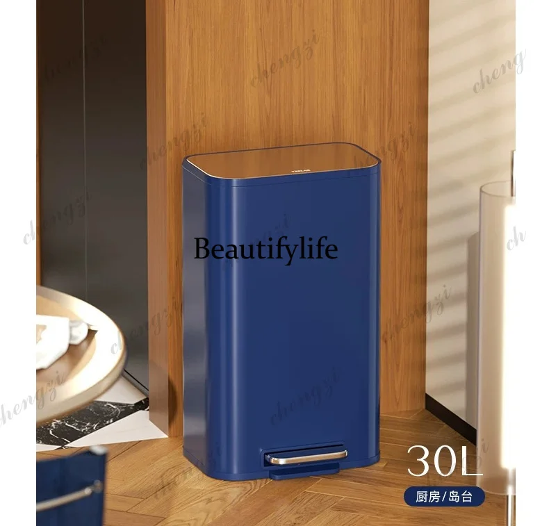 Kitchen trash can household oversized large capacity with cover high value foot pedal living room bathroom