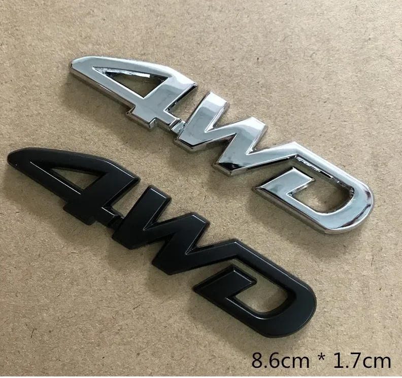 5X 4WD Metal Sticker 3D Chrome Emblem Badge Decal Car Styling for CRV Accord Civic Grand Vitara Swift SX4 Sticker