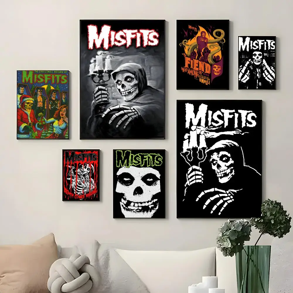 Band M-Misfits Poster Waterproof HD Wall Art Decal Self-Adhesive Aesthetic Decor For Home Living