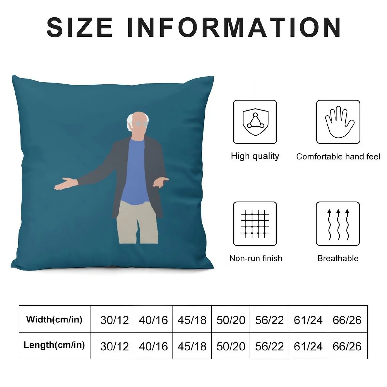 The Larry David Shrug - Curb Your Enthusiasm Throw Pillow autumn decoration Marble Cushion Cover Pillowcase pillow