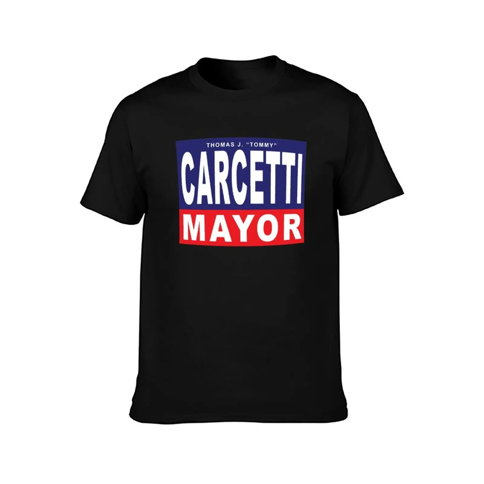 Carcetti for Mayor T-Shirt, Summer Casual Cotton Tee, Oversized Streetwear Tops, Vintage Graphic Print, Loose Fit Short Sleeve