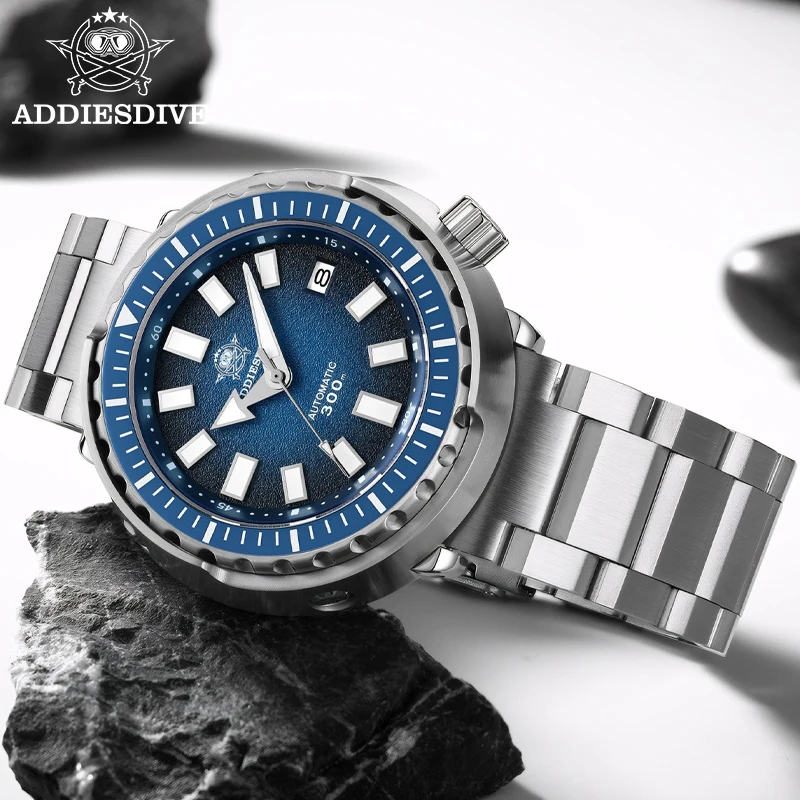ADDIESDIVE automatyczne zegarki dla mężczyzn Sapphire AR Coated wodoodporny 30Bar zegarek dla nurka ze stali nierdzewnej Luminous nowy AD2090 luksusowy zegarek