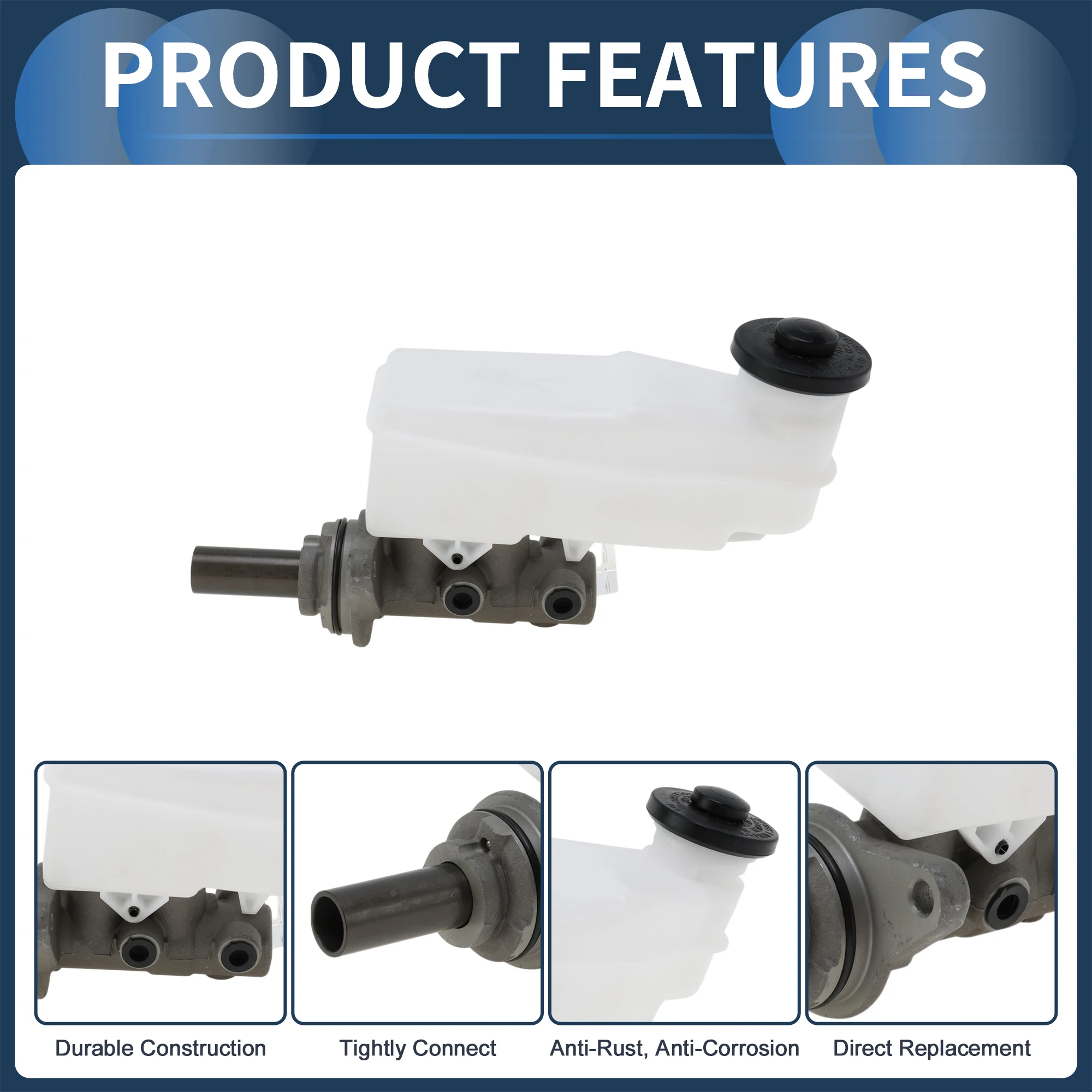 UXCELL Brake Master Cylinder with Reservoir No.472010K590 for TOYOTA FORTUNER 2016-2018 Aluminum Alloy Plastic 1 Pcs