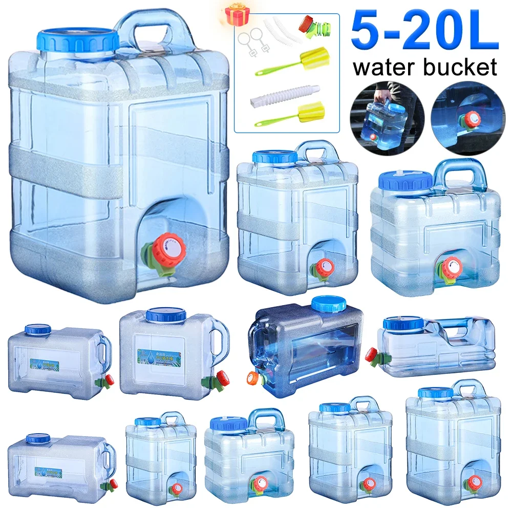 

Ведро для питьевой воды 5-20 л, резервуар для чистой воды для вождения, переноска для хранения воды с краном для кемпинга, приготовления пищи, пикника, пешего туризма