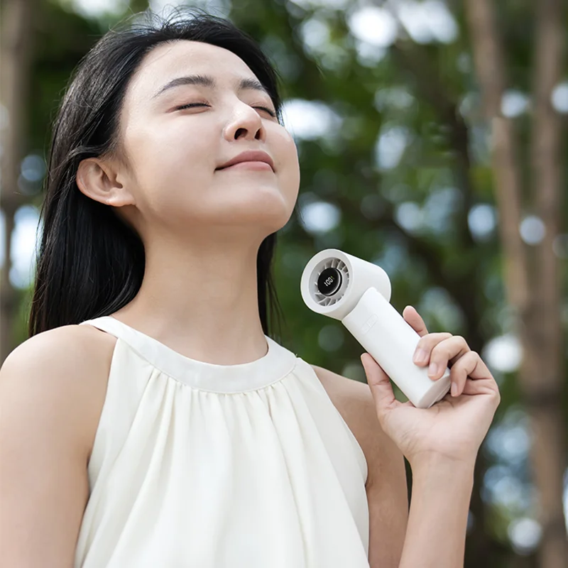 2025 New 100 Speed Personal Mobile Cooler Ventilateur Rechargeable Foldable Handheld Turbo Fan Portable Wearable Small Mini Fan