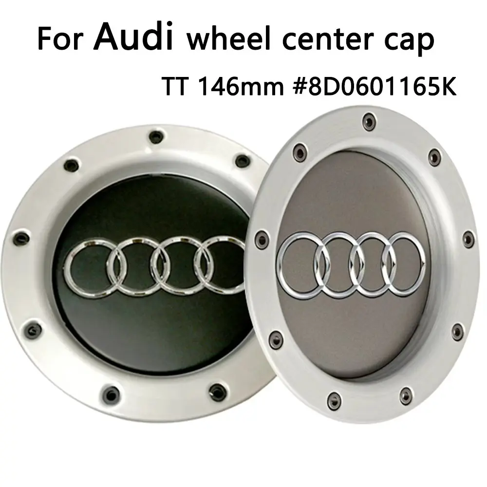

4Pcs 146mm 8D0601165K Grey Black ABS Car Wheel Center Hub Caps Badge Rim Hubcap Logo For Audi A4 A5 A6 A7 Q3 Q5 A3 S5 RS3