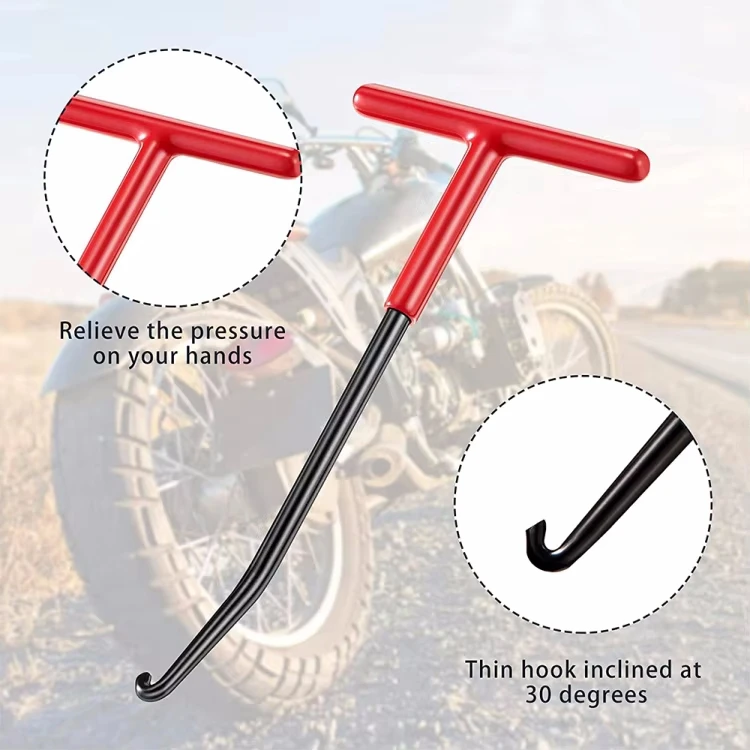 Repair Tool for Springs Removal Motorcycle Exhaust Spring Hook T Shaped Handle Exhaust Pipe Spring Puller Installer Hooks Tools