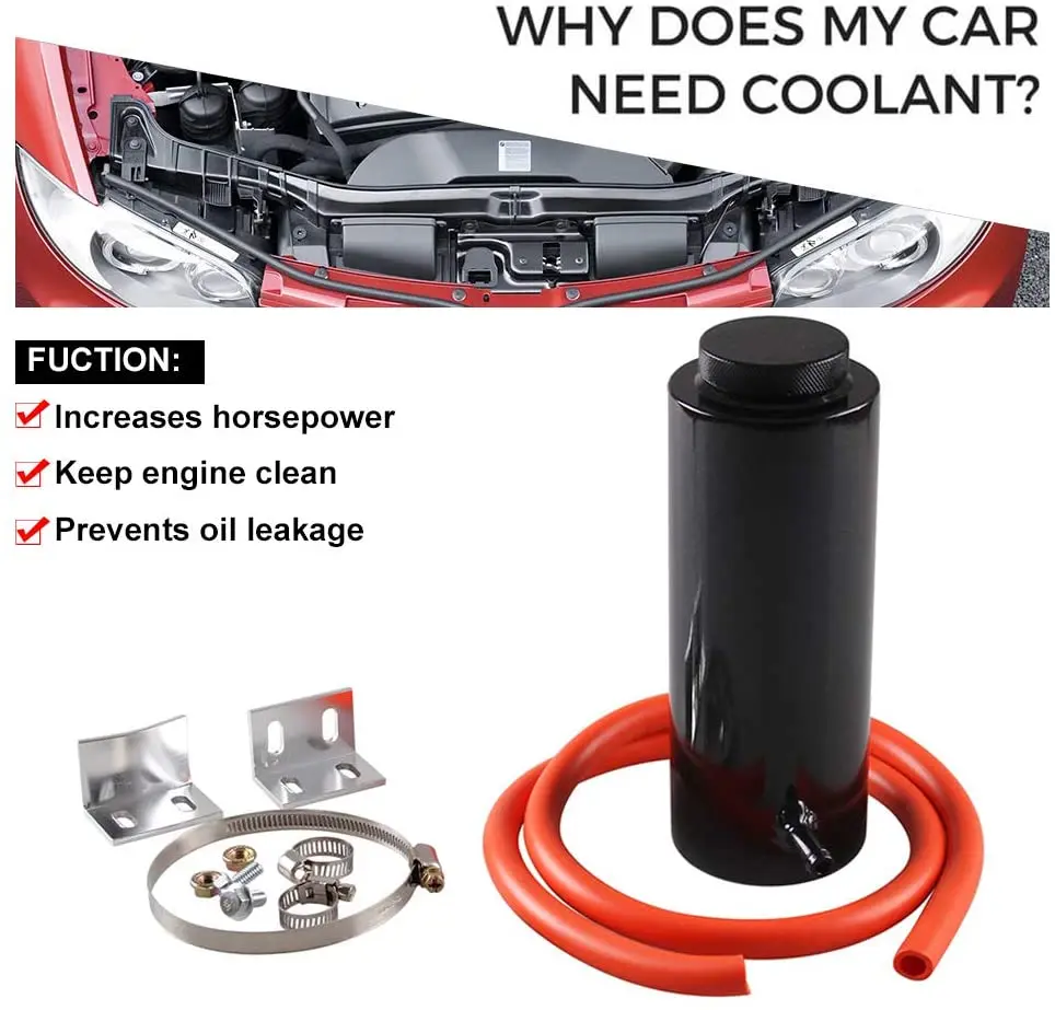 Universal car Radiator Coolant Tank 800ml Coolant Expansion Tank Overflow Oil Catch Tank Cooling Catch Bottle Reservoir