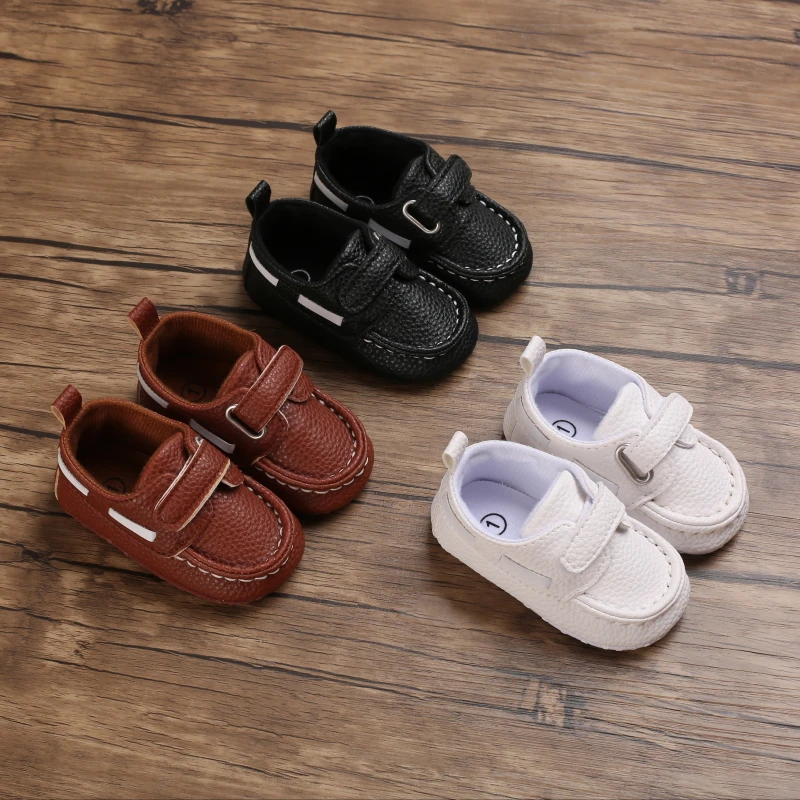 

Casual 0-1 Year Old Baby Shoes, Soft Sole, Solid Color, Upper, Fabric Inner and Sole, with Fastener, for Infant, Spring/Fall