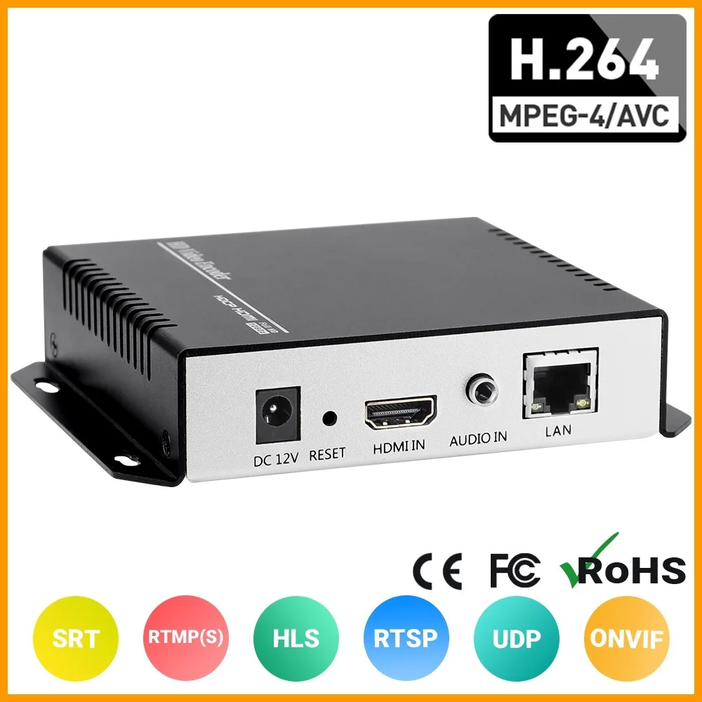 New! HEVC MPEG4 HDMI to IP Live Streaming Video Encoder H.264 RTMP Encoder HDMI Encoder IPTV H.265 with HLS HTTP RTSP UDP RTMPS