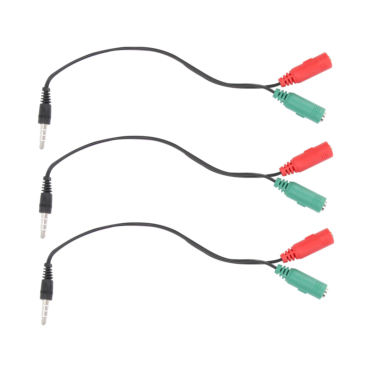 

3pcs Cable Earphone Splitter Splitter Adapter Premium ABS Compact for Headphones Earphone Laptop Tablet Stereo Speakers