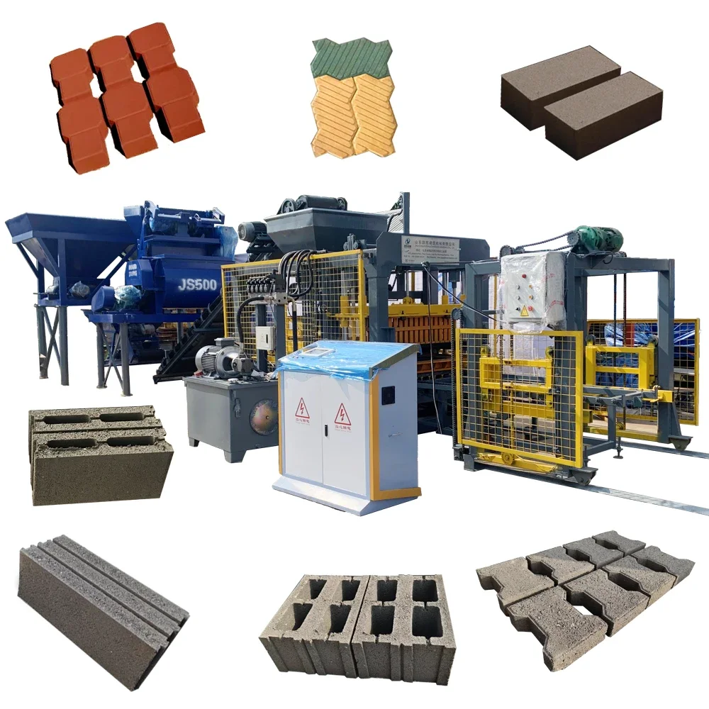 KAIDONG QT6-15 very popular concrete paver bricks making machine automatic hydraulic concrete hollow block brick making machine