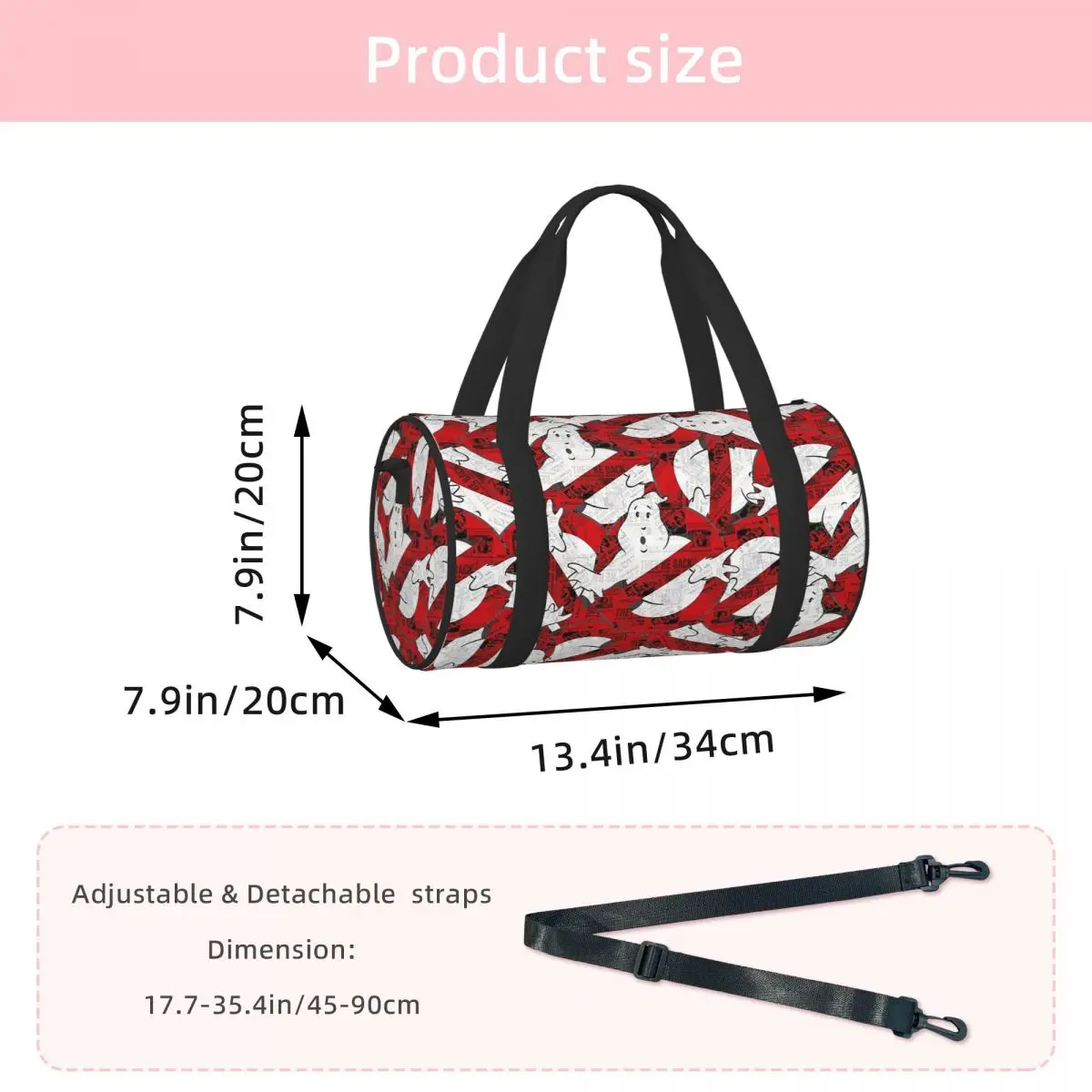 The GhostBusters Logo Pattern Luggage Bag Multi-Functional Duffle Tote Bag Handbags Gym Bags Fitness Bag for Boys Girls