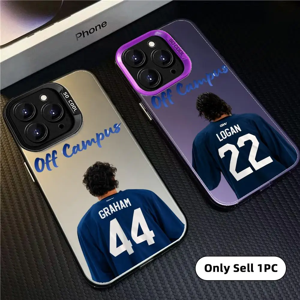 TV O-off Campus Phone Case For iPhone 17 16 15 14 13 12 11 Pro Max Designer Matte Laser Aurora Funda Phone Case - view 3