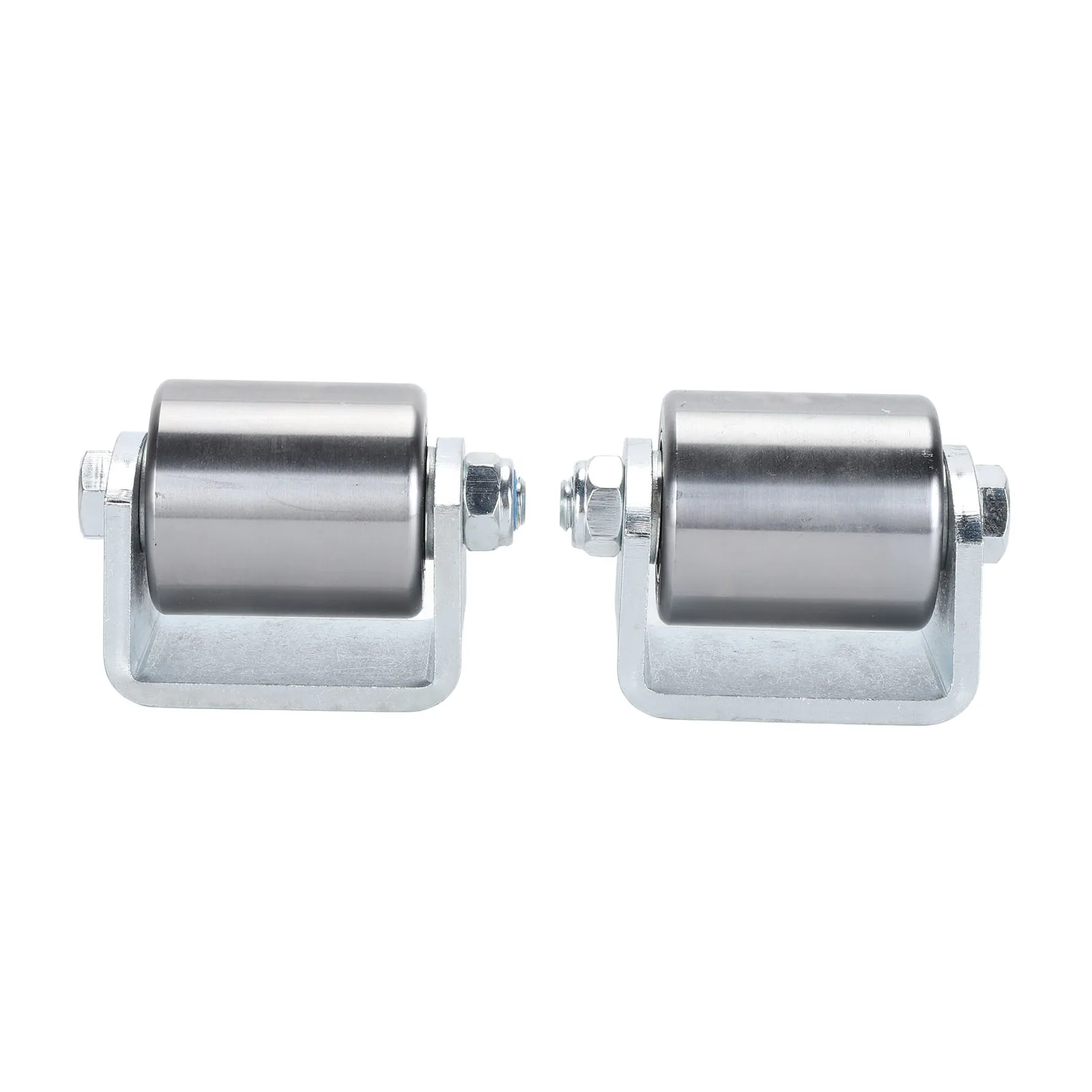 

2pcs Weld On Trailer Rollers-2 Inch Size, Heavy Duty Steel Material for Chassis Protection, Micro RV Skid Wheels for Trailer Use
