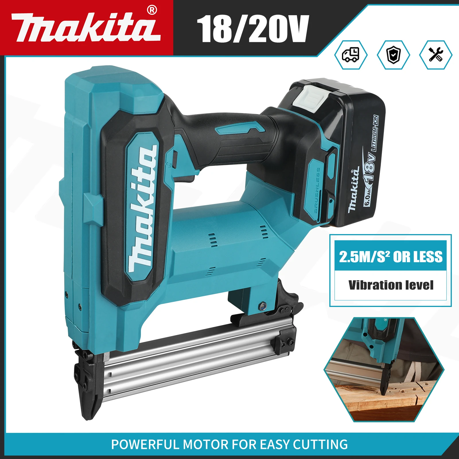 Makita F30 Straight Nails Staple Gun,Cordless Electric Impact Nail Gun,Riveting Gun,Carpentry Tools For Makita 18V Battery Pins