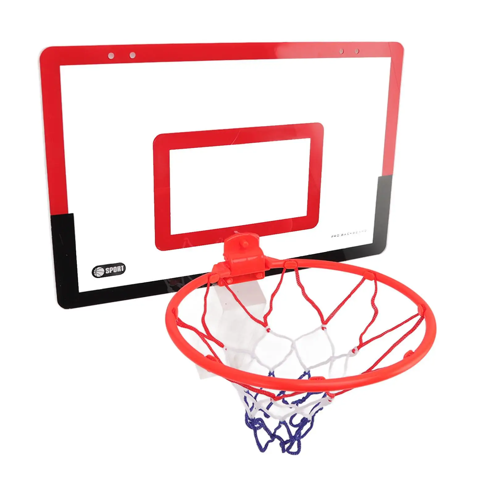 Mini Basketball Hoop Set Wall Mount Bounce Design Red Black Indoor Family Fun Basketball Toy for Kids and Parents