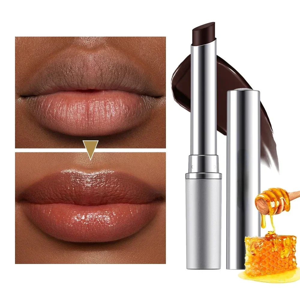 Bálsamo labial incoloro de miel negra, hidratante de larga duración, maquillaje nutritivo higiénico, Cosméticos para el cuidado de los labios, nuevo