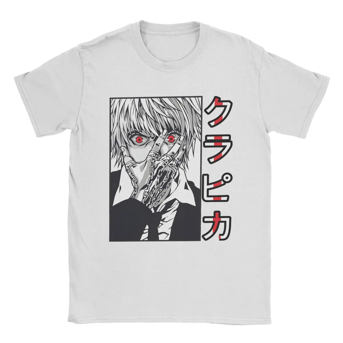 Men Kurapika HXH Anime T Shirt Pure Cotton Tops Crazy Short Sleeve O Neck Tee Shirt Adult T-Shirt