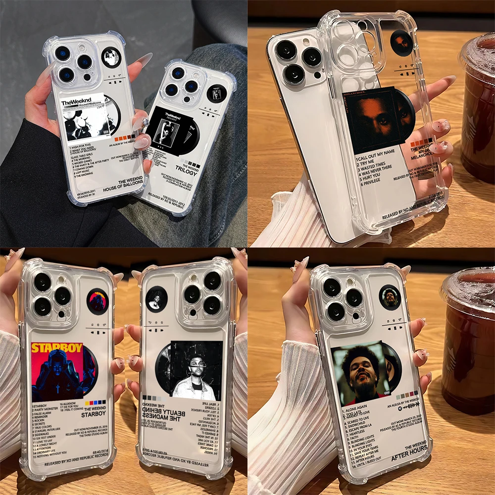 The Weeknd New Poster album Hot Phone Case For iPhone 16 15 14 13 12 11 Mini Pro Max X XR XSMax Plus Anti Fall Transparent Cover