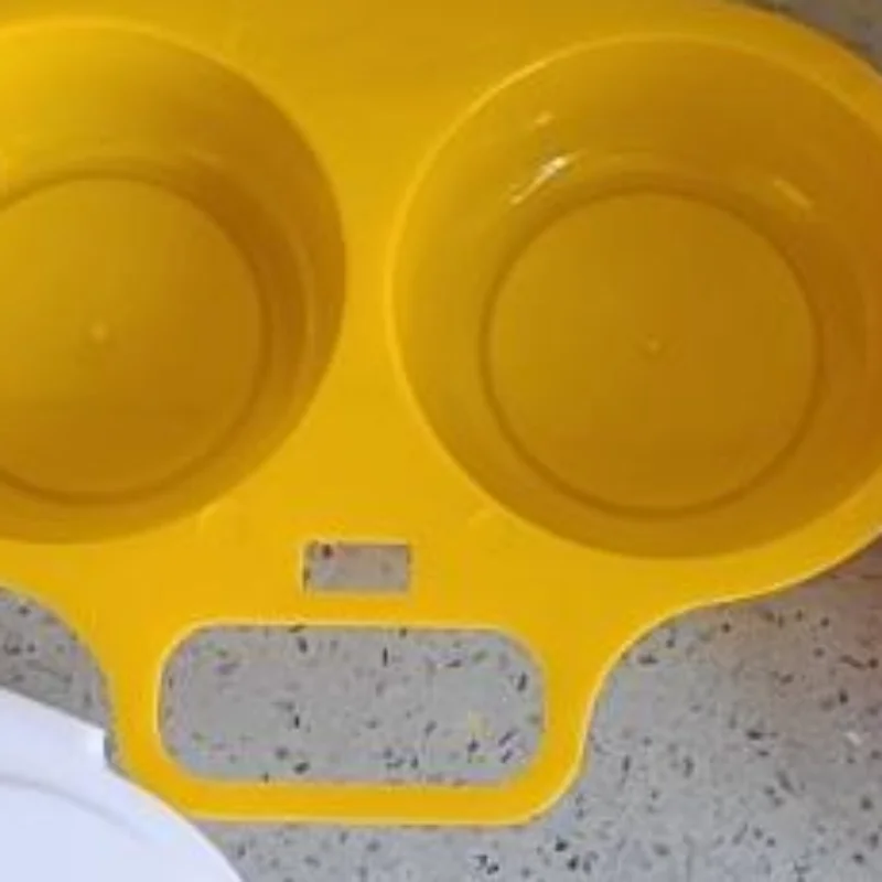 Dual Cavity Microwave Steamer Egg Cooker Food-grade Plastic Fryer Egg Steamer Mold Kitchen Accessories Kitchen Utensils