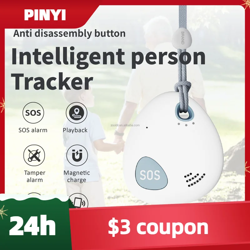 Localizzatore GPS personale intelligente Localizzatore GPS anti-smarrimento impermeabile Allarme SOS APP Controllo remoto Supporto doppia scheda SIM GSM/WIFI/GPRS