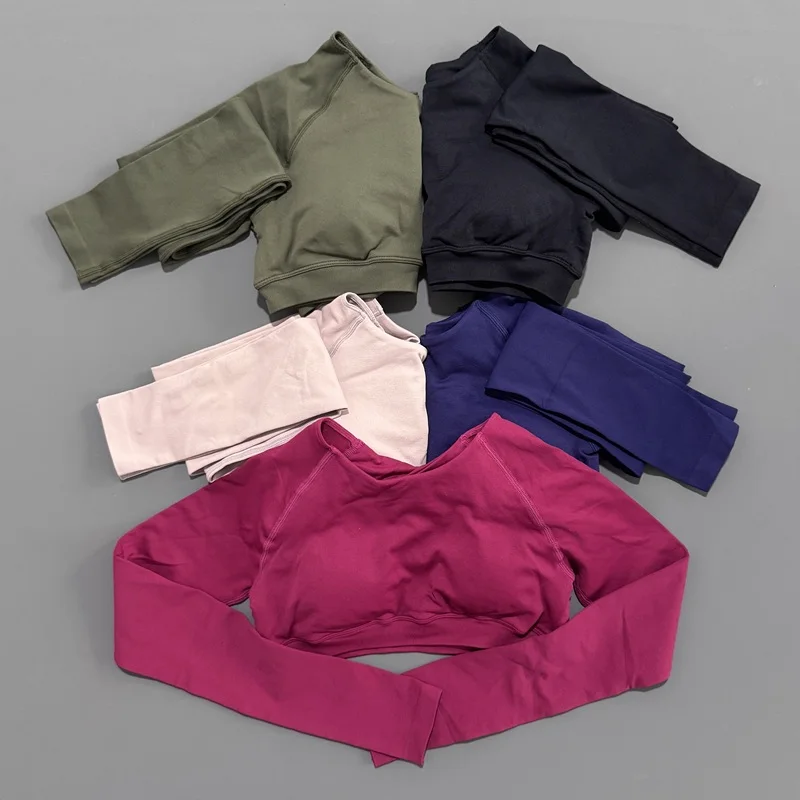 سترة علوية قصيرة الأكمام للنساء من Histello بدون خياطة لممارسة اليوجا، ملابس قصيرة مكشوفة السرة، ملابس رياضية للتدريب في صالة الألعاب الرياضية #1