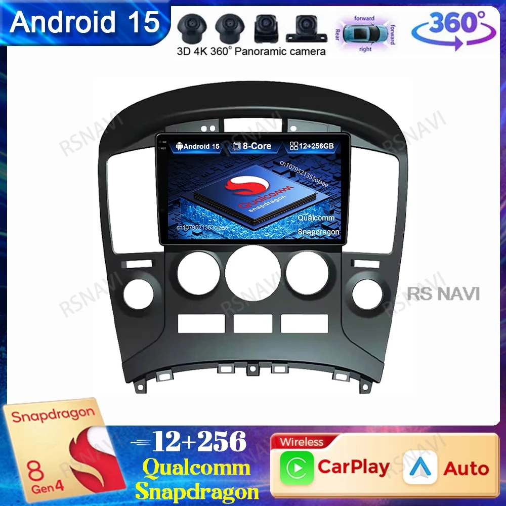 

Android 15 Car Radio For Hyundai H1 Grand Starex I800 TQ 2007-2015 Head Unit Wireless Carplay Auto Navigation QLED DVD Qualcomm