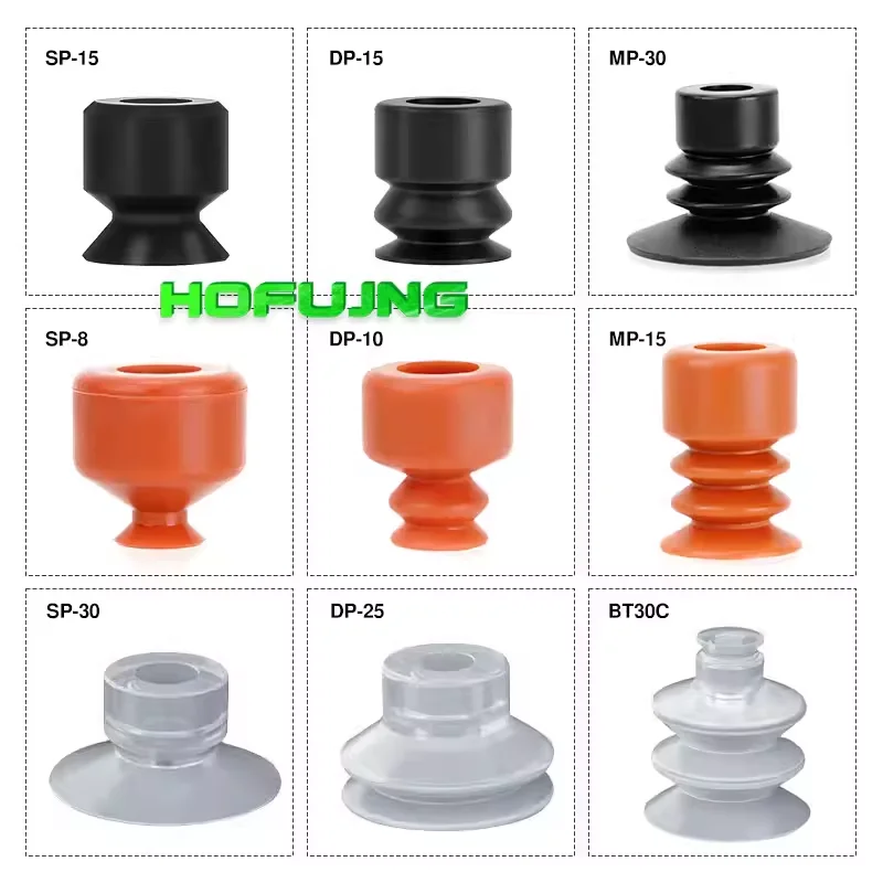 Silicone Vacuum Pad Suction Cups MP/VS3-6/8/12/15/20//25/30 Double Layer Pnuematic Nozzle Vacuum Sucker Industrial Accessories