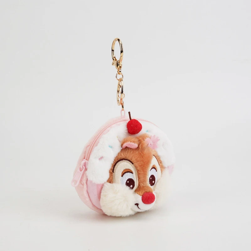 디즈니 칩 데일 플러시 장난감 플러시 동전 지갑, 만화 인형 키체인, 키 가방 참, 생일/크리스마스 선물