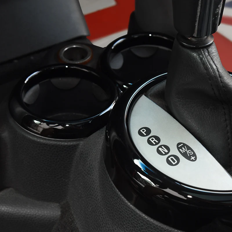 Center Console Car Cup Holder Panel Trim Interior Decorative Ring Cover for Mini Cooper R50 R52 R53 Car Sticker Decal Frame