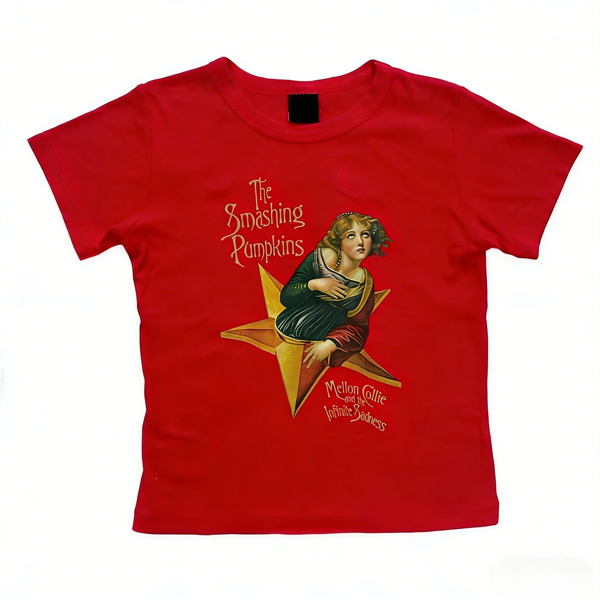 90s Retro Decadent Style Print Cotton T-shirt for Both Men and Women, Suitable for Summer, Street Casual Wear