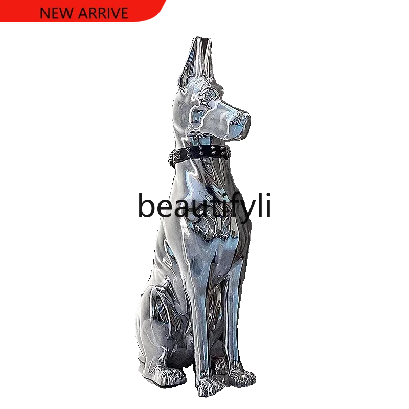 X A15 Light luxury high-end floor dog ornament home decoration large electroplating handicrafts