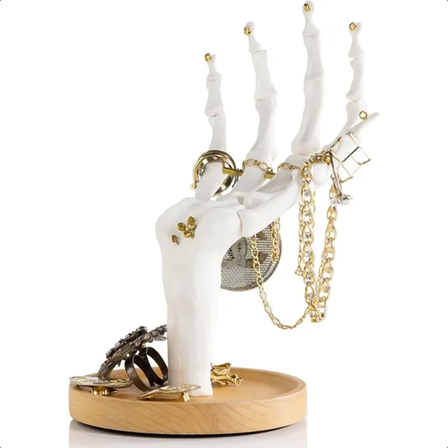 

Skeleton Hand Jewelry Holder Skeleton Ring Holder Witchy Bedroom Decor Gothic Gifts For Women Earrings Necklace Halloween Home
