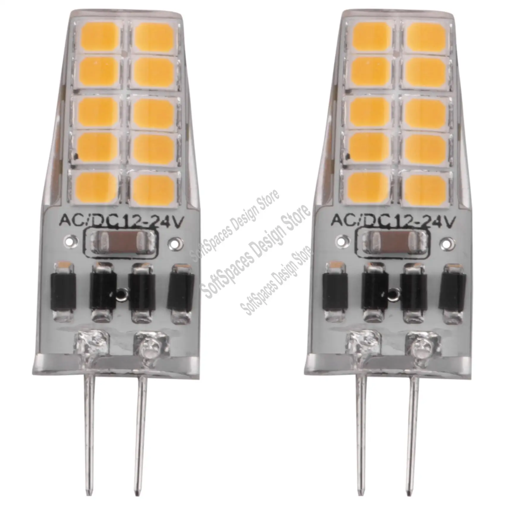 

A51M-10PCS G4 Светодиодная лампа переменного/постоянного тока 12 В-24 В 3 Вт Светодиодная лампа G4 20 светодиодов Угол 360 2835SMD Замена галогенной лампы 30 Вт