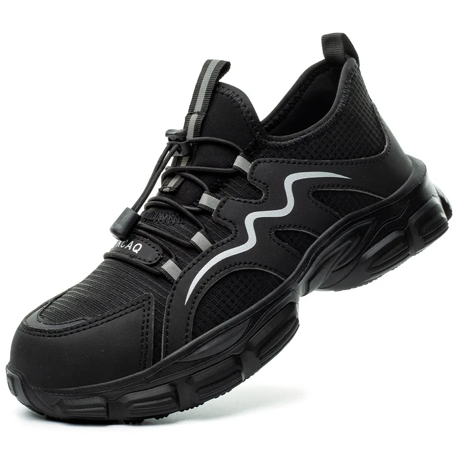 2025 Fashion Snap Breathable MD Low Top Safety Shoes Protective Worker Boots Steel Toe Anti-smash Anti Stabbing Men's Shoes