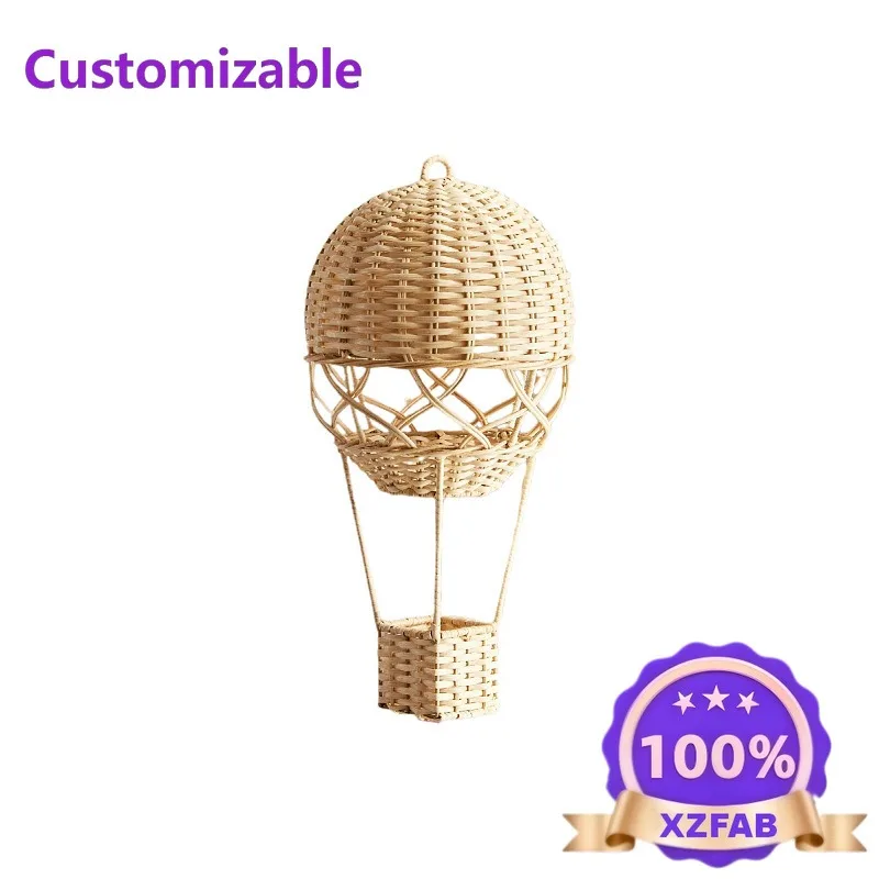 Children's Room Preschool Education Place Photography Agency Home Decoration Supplies Hand-woven Rattan Hot Air Balloon