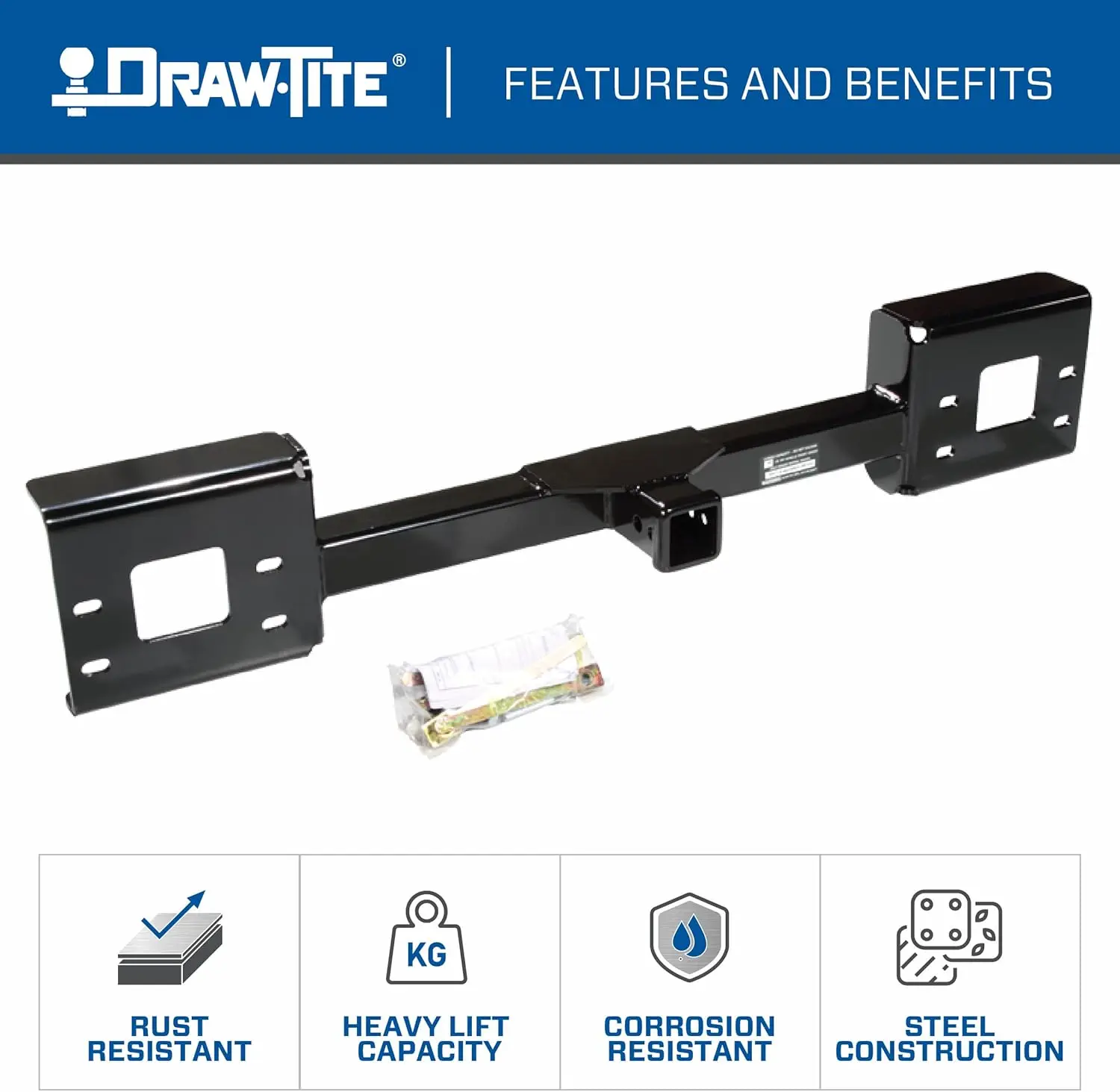 Front Mount Receiver, 2 in. Compatible with Select Ford Excursion, F-250 Super Duty, F-350 Super Duty, F-450 Super Duty