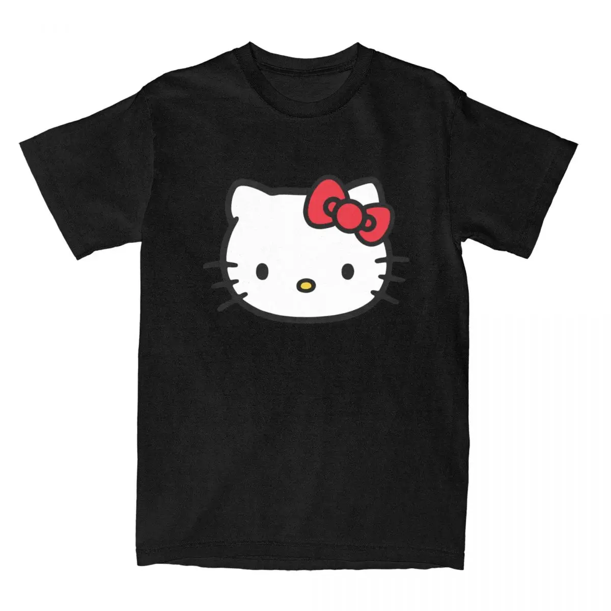 Casual Hello Kitty T Shirt Men Women's Pure Cotton Tee Shirt Plus Size Clothing