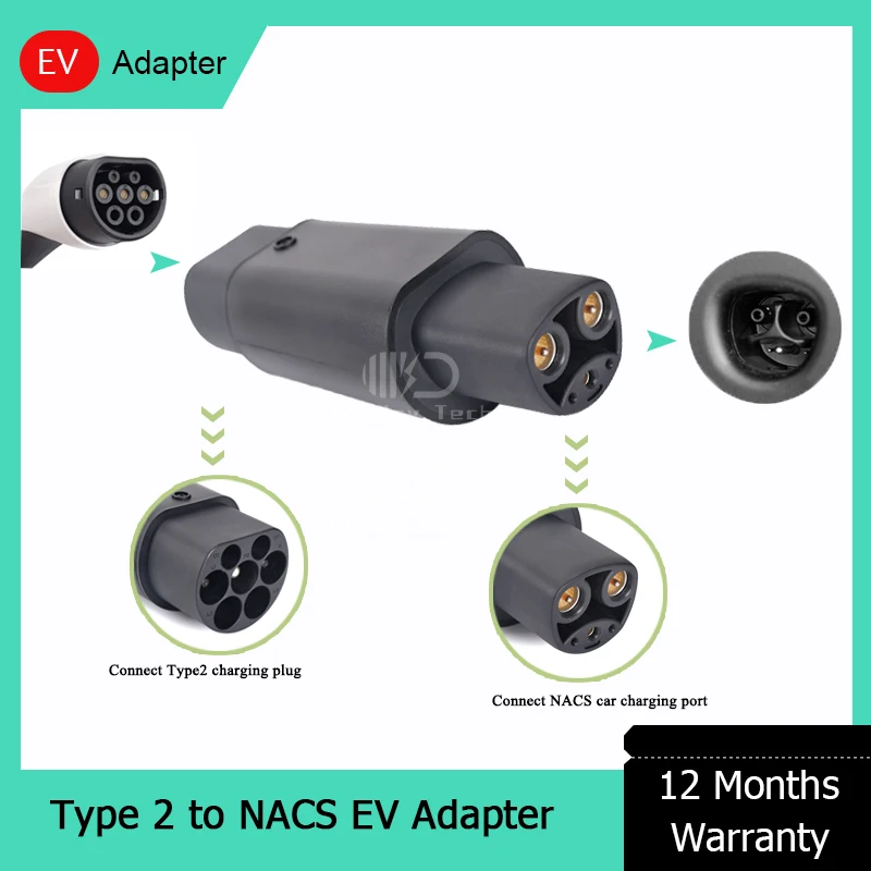 

Лидер продаж 32A 7KW Адаптер для зарядки электромобиля переменного тока типа 2 на NACS для зарядки типа 2 EU на NACS Tesla EV Разъем-адаптер для автомобилей электромобилей