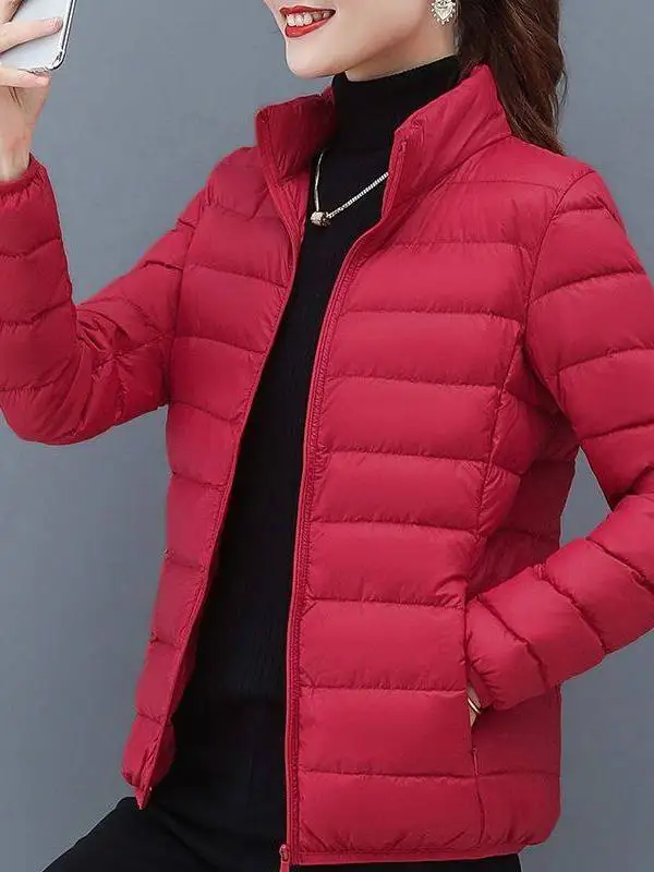 

Women's Winter Lightweight Faionable down Cotton Jaet 2023 New Sle Lightweight Warm ort plus Size Mom's Top Coat