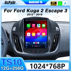 Android 16 For Ford Kuga 2 Escape 3 2012 - 2019 Style Car Navigation Car GPS Auto Radio Stereo Car  Multimedia Player No 5G