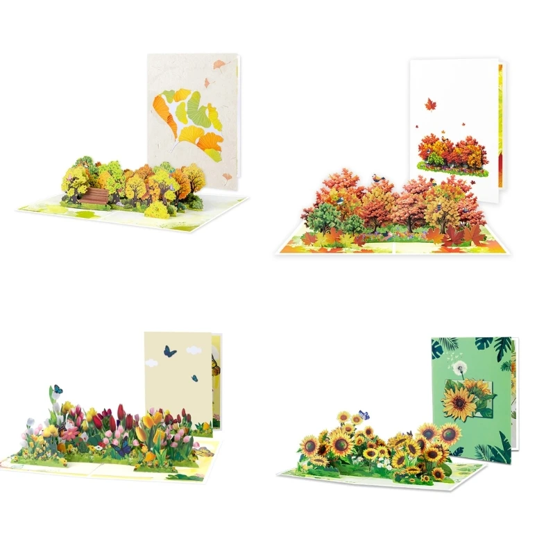 Artistic 3D Flower Greeting Cards for Important Moment and Special Blessing Dropship