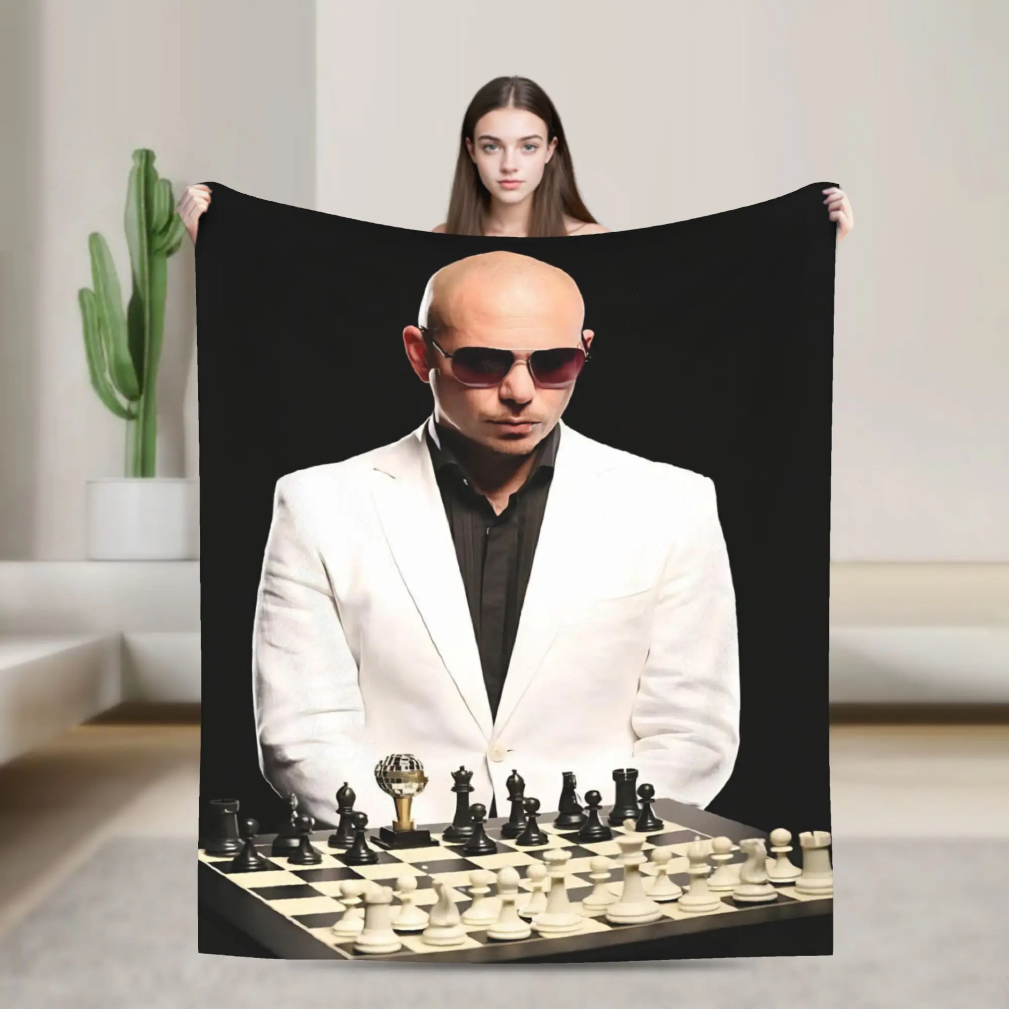 New Arrival Pitbull On Tour Mr Worldwide  Blankets Ultra-Soft Flannel  Cozy Throw Blankets Machine Washable